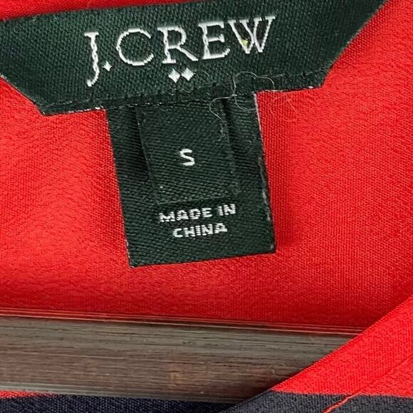J. Crew Women's Red/Blue Striped Top Size S - Picture 4 of 10